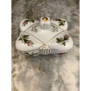 Roses Fern Importation Ceramic Candy Dish #antique